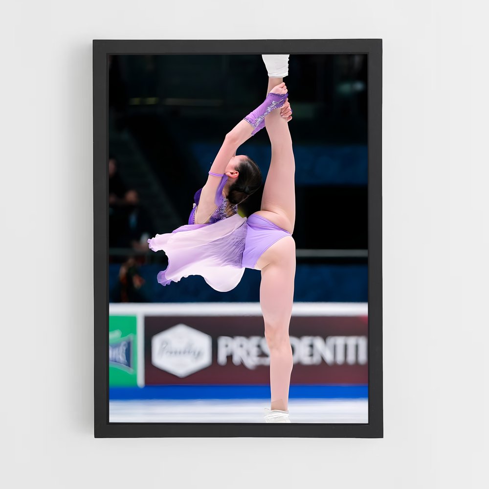 Poster Kamila valieva exécute – affiche Patinage artistique (vue 2)